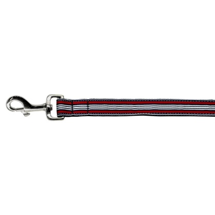 Preppy Stripes Nylon Ribbon Collars Red/White 1 wide 4ft Lsh