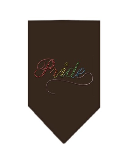 Pride Rhinestone Bandana Cocoa Large