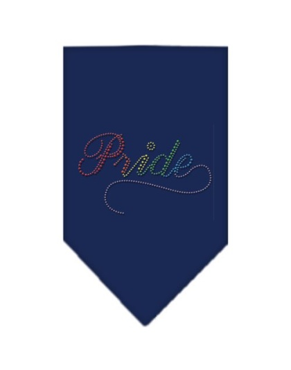 Pride Rhinestone Bandana Navy Blue large