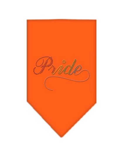 Pride Rhinestone Bandana Orange Large