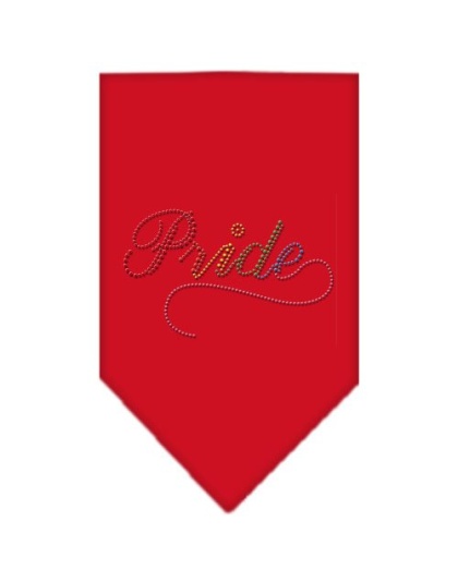 Pride Rhinestone Bandana Red Large