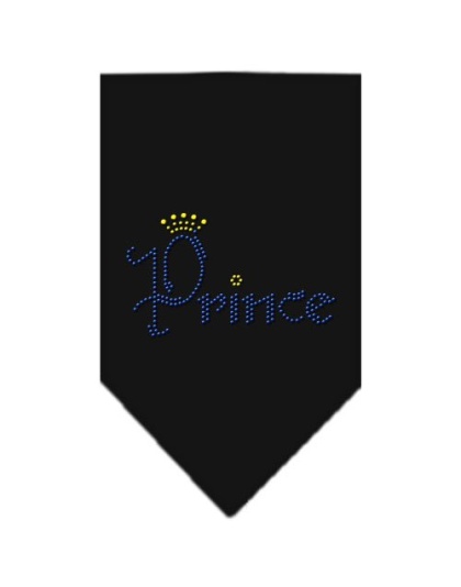 Prince Rhinestone Bandana Black Large