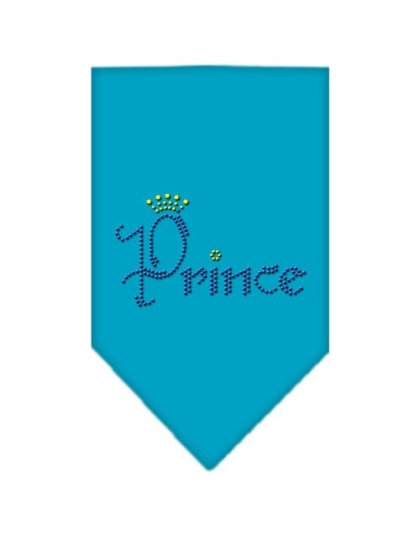 Prince Rhinestone Bandana Turquoise Large