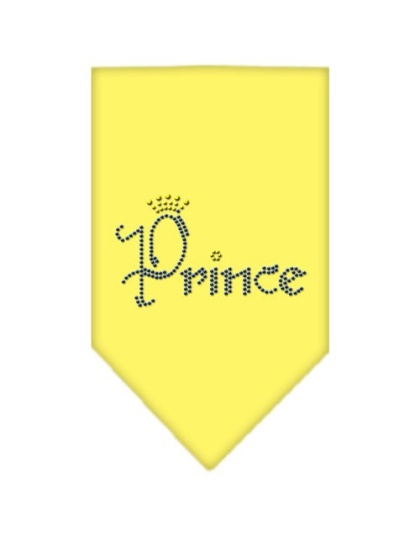 Prince Rhinestone Bandana Yellow Large