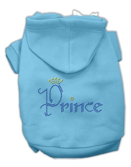 Prince Rhinestone Hoodies Baby Blue L