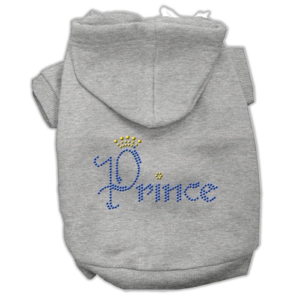 Prince Rhinestone Hoodies Grey L