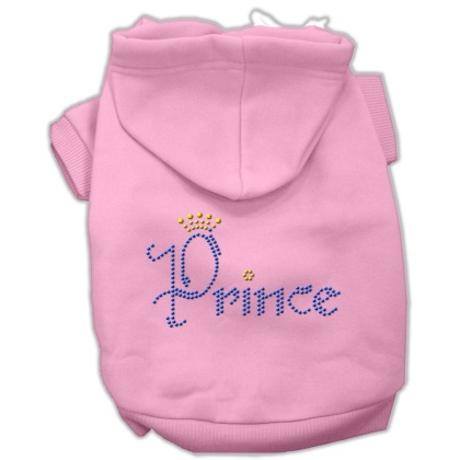 Prince Rhinestone Hoodies Pink L