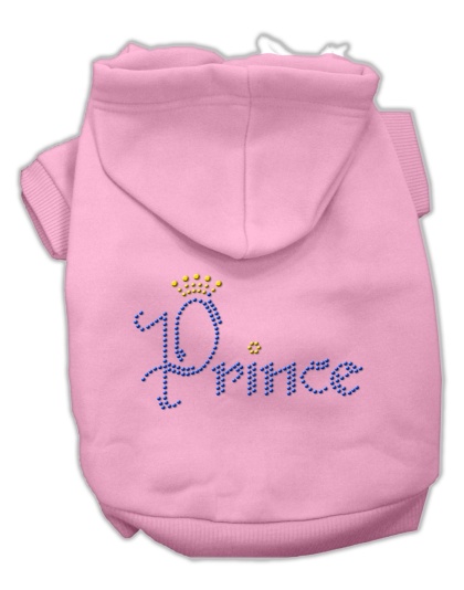 Prince Rhinestone Hoodies Pink L