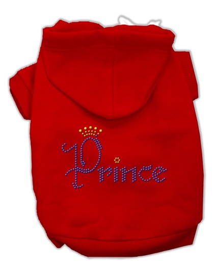 Prince Rhinestone Hoodies Red L