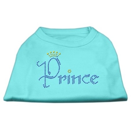 Prince Rhinestone Shirts Aqua L