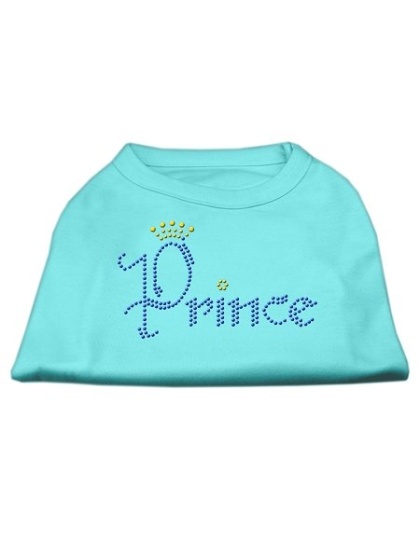 Prince Rhinestone Shirts Aqua L