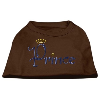 Prince Rhinestone Shirts Brown Lg