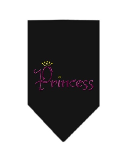 Princess Rhinestone Bandana Black Large