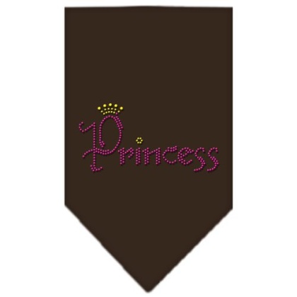 Princess Rhinestone Bandana Cocoa Large