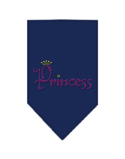 Princess Rhinestone Bandana Navy Blue large