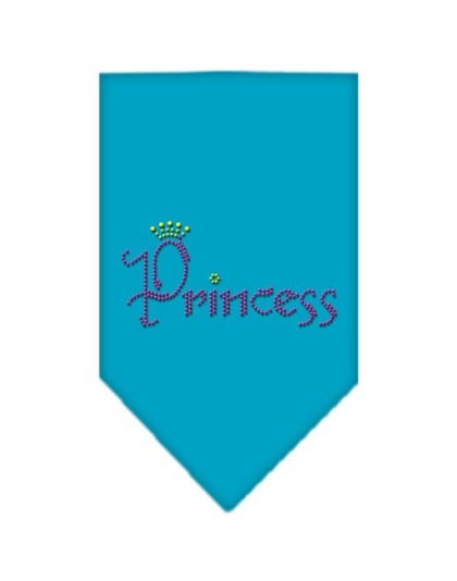 Princess Rhinestone Bandana Turquoise Large