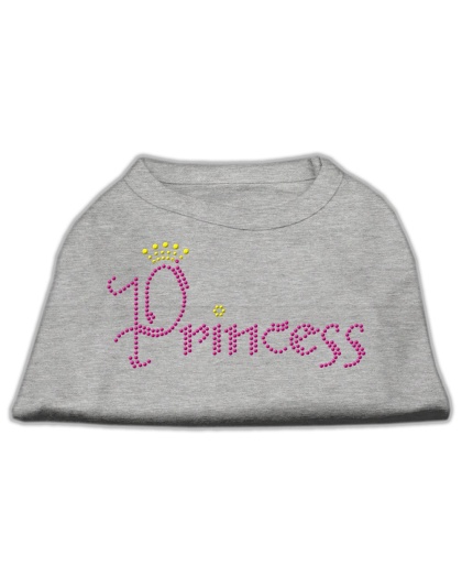 Princess Rhinestone Shirts Grey L