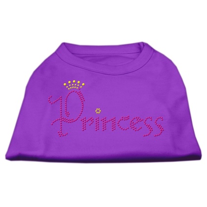 Princess Rhinestone Shirts Purple L