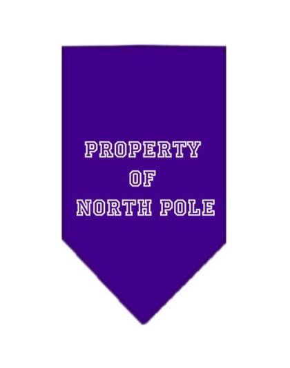 Property of North Pole Screen Print Bandana Purple Large