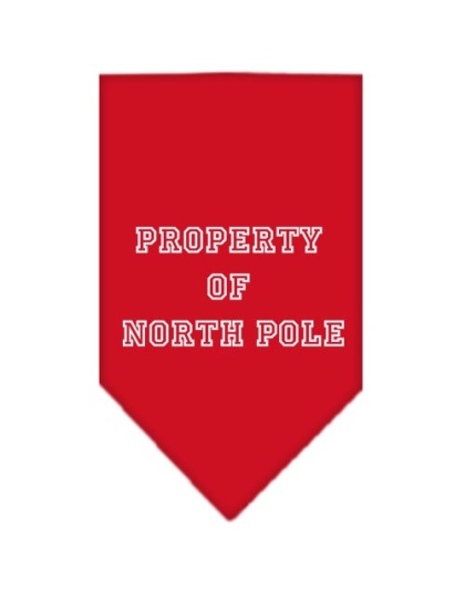 Property of North Pole Screen Print Bandana Red Large