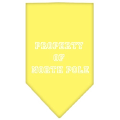 Property of North Pole Screen Print Bandana Yellow Large