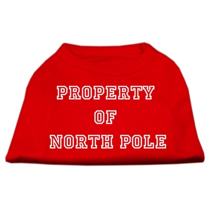 Property of North Pole Screen Print Shirts Red L