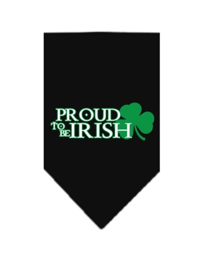 Proud to be Irish Screen Print Bandana Black Large