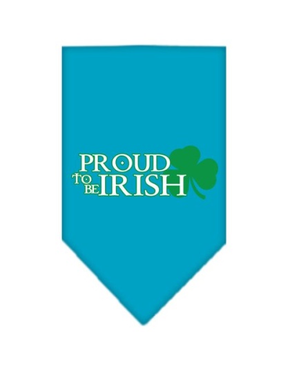 Proud to be Irish Screen Print Bandana Turquoise Large