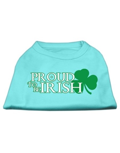 Proud to be Irish Screen Print Shirt Aqua Lg