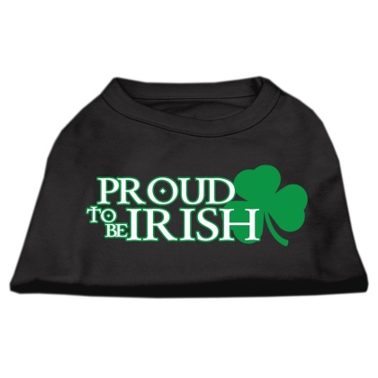 Proud to be Irish Screen Print Shirt Black Lg