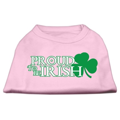 Proud to be Irish Screen Print Shirt Light Pink Lg