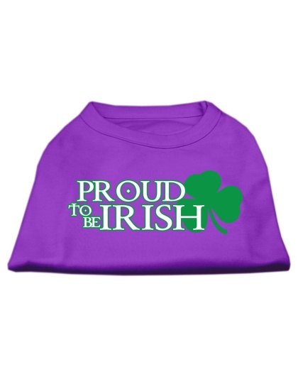 Proud to be Irish Screen Print Shirt Purple Lg