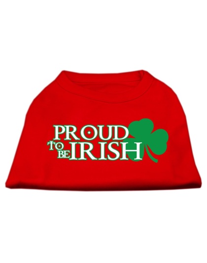 Proud to be Irish Screen Print Shirt Red Lg