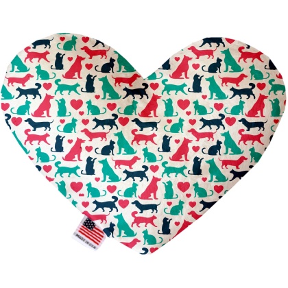 Pups and Kits 6 inch Canvas Heart Dog Toy