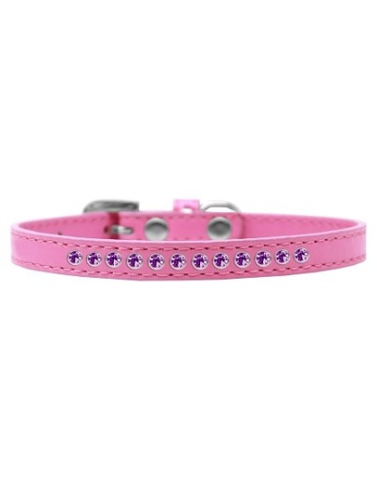 Purple Crystal Size 10 Bright Pink Puppy Collar