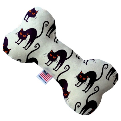 Purple Kitties 10 Inch Bone Dog Toy