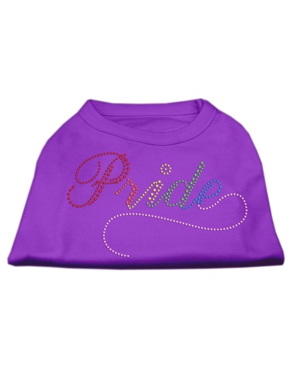 Rainbow Pride Rhinestone Shirts Purple XL