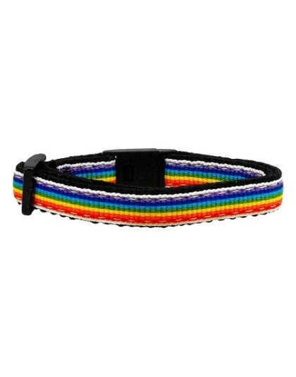 Rainbow Striped Nylon Collars Rainbow Stripes Cat Safety