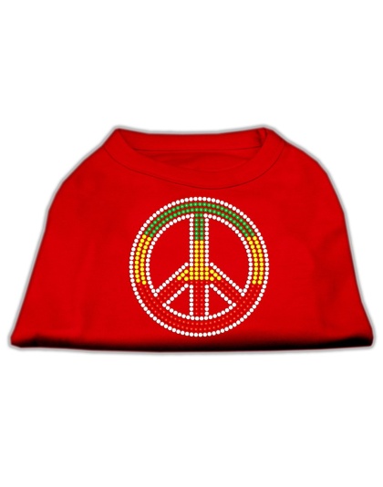 Rasta Peace Sign Shirts Red L