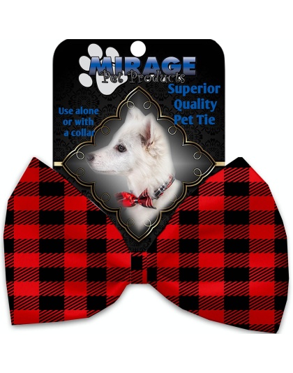 Red Buffalo Check Pet Bow Tie