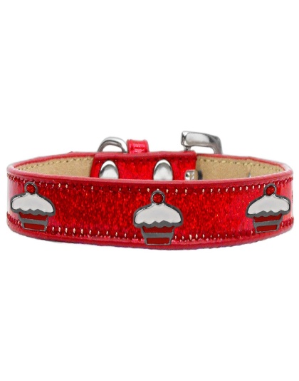Red Cupcake Widget Dog Collar Red Ice Cream Size 10