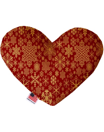 Red Snowflakes 6 Inch Heart Dog Toy