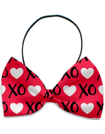 Red XOXO Pet Bow Tie