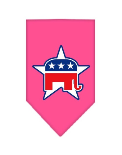 Republican Screen Print Bandana Bright Pink Large