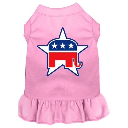 Republican Screen Print Dress Light Pink 4X (22)