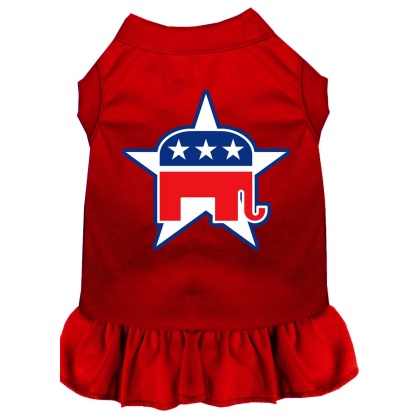 Republican Screen Print Dress Red 4X (22)