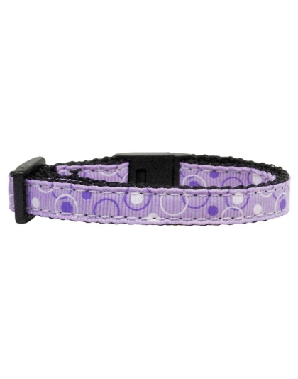 Retro Nylon Ribbon Collar Lavender Cat Safety