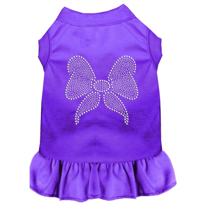 Rhinestone Bow Dress Purple 4X