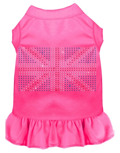 Rhinestone British Flag Dress Bright Pink 4X