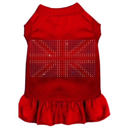 Rhinestone British Flag Dress Red 4X